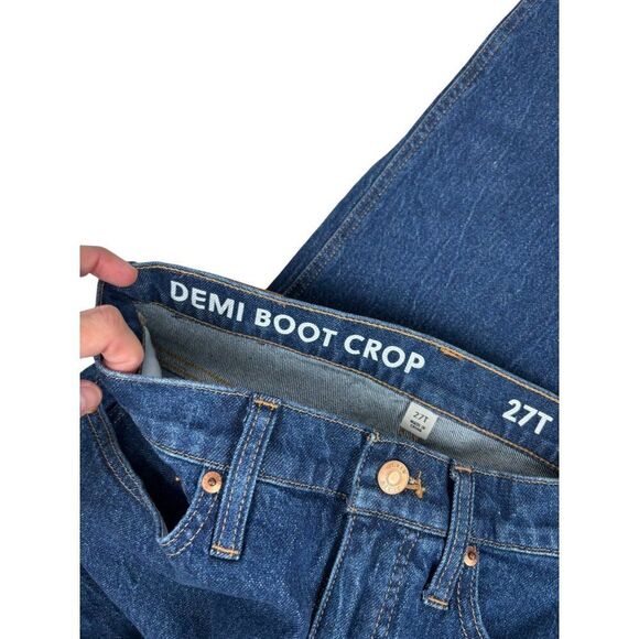 J.Crew Womens Denim Demi Boot Crop Jeans Size 27T Cotton & Lycra Blue - Picture 5 of 9